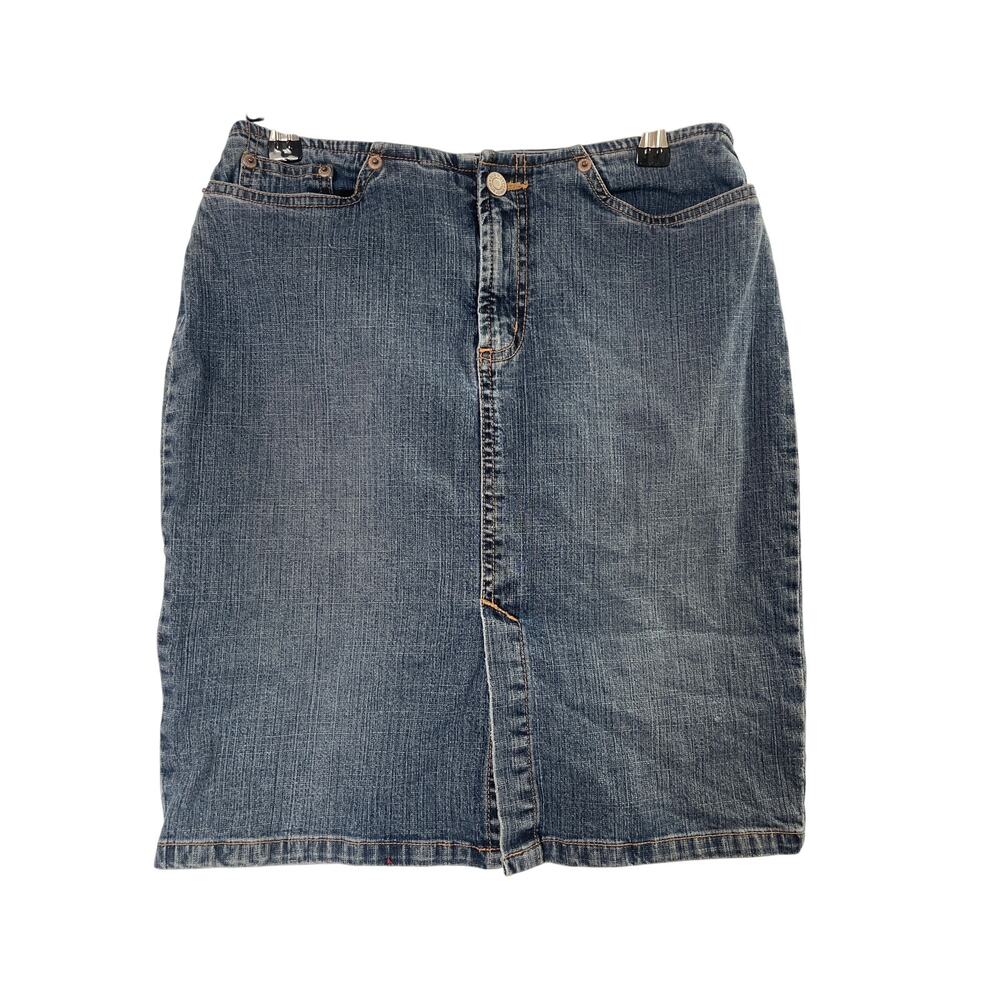 Vintage Y2K Old Navy Denim Mini Womens S Low Rise Medium Wash Pencil Jean Skirt